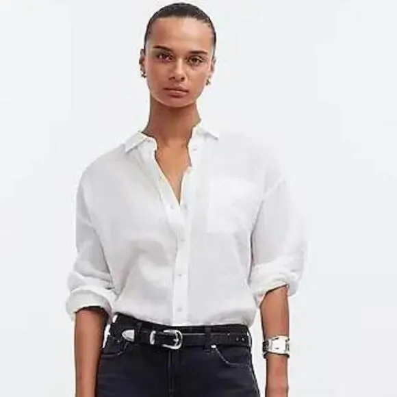 Madewell Oversized Button Up White XS - Picture 2 of 6